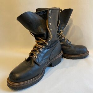 Red Wings Shoes boots 2218 Vintage black linesman logging boots 10EEE